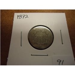 1872 SHIELD NICKEL