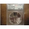 Image 1 : 1984-S OLYMPIC SILVER DOLLAR ACG MS68