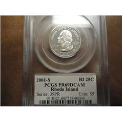 2001-S ROOSEVELT DIME PCGS PR69 DCAM