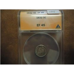 1835 CAPPED BUST HALF DIME ANACS EXTRA FINE 45