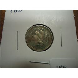 1867 THREE CENT PIECE (NICKEL)
