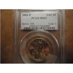 2001-P SACAGAWEA DOLLAR PCGS MS67