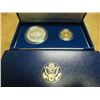 Image 2 : 1987 US CONSTITUTION GOLD & SILVER PF COIN SET 1987-W $5 GOLD AND 1987-S SILVER DOLLAR, ORIGINAL MIN