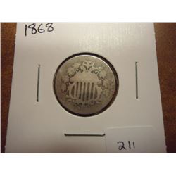 1868 SHIELD NICKEL