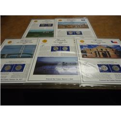 COIN & STAMP SETS (UNC) ALL 5-2004 P & D 50 STATE QUARTERS