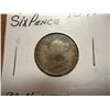 Image 2 : 1842 GREAT BRITAIN SILVER 6 PENCE