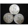Image 1 : 1942,1943-D & 1944 WALKING LIBERTY HALF DOLLARS