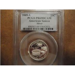 2009-S SILVER AMERICAN SAMOA QUARTER PCGS PR69 DCAM