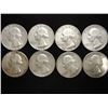 Image 1 : 8 ASSORTED WASHINGTON SILVER QUARTERS