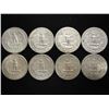 Image 2 : 8 ASSORTED WASHINGTON SILVER QUARTERS