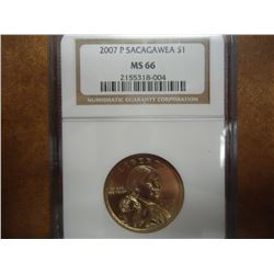 2007-P SACAGAWEA DOLLAR NGC MS66