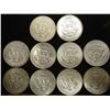 Image 2 : 10 ASSORTED 40% SILVER JOHN F. KENNEDY HALVES