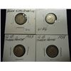 Image 1 : 1931,32,33 & 1934 GREAT BRITAIN SILVER 3 PENCE