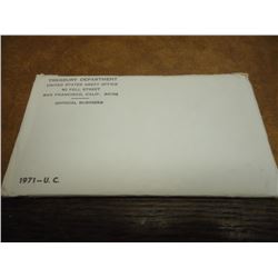 1971 US MINT SET (UNC) P/D/S (WITH ENVELOPE) THIS IS AN OFFICIAL US PACKAGED P/D/S SET, IT DOES NOT 