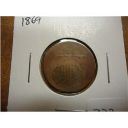 1869 US TWO CENT PIECE