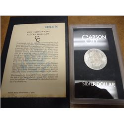1884-CC GSA MORGAN SILVER DOLLAR (UNC) WITH ORIGINAL US MINT PACKAGING AND CERTIFICATE.