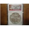 Image 1 : 2014 (S) AMERICAN SILVER EAGLE NGC MS70 EARLY RELEASES