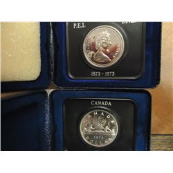 CANADA 1972 & 1973 PEI DOLLARS UNC ORIGINAL ROYAL CANADIAN MINT PACKAGING