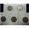 Image 2 : 1937,1938,39,40 & 43 GREAT BRITAIN SILVER 6 PENCE