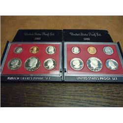 1980 & 1981 US PROOF SETS (WITH BOXES)