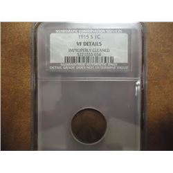 1915-S LINCOLN CENT (SEMI-KEY) NCS VF DETAILS