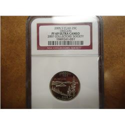 2005-S OREGON QUARTER NGC PF69 ULTRA CAMEO 2007 COLLECTORS SOCIETY