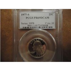 1977-S WASHINGTON QUARTER PCGS PR66 DCAM