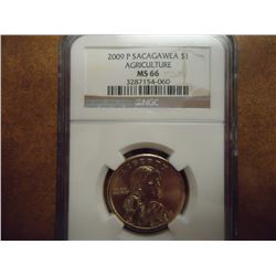 2009-P SACAGAWEA DOLLAR "AGRICULTURE" NGC MS66