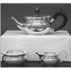Image 1 : THREE PIECE GEORGE V STERLING SILVER BACHELOR'S TEA SERVICE, English. London. 1921. Maker: C.B....