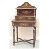 Image 1 : LOUIS XVI STYLE GILT BRONZE MOUNTED ROSEWOOD AND MARQUETRY BONHEUR DE JOUR, French. Late 19th C...