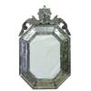 Image 1 : BAROQUE STYLE VENETIAN MIRROR, Italian. 19th Century. Of octagonal shape, surmounted by a scrol...
