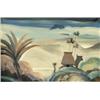 Image 1 : DALE WILLIAM NICHOLS (American. 1904-1988), "Tropical Island Scene". Signed Dale Nichols and da...