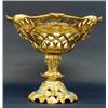 Image 1 : EXQUISITE JACOB PETIT RETICULATED PORCELAIN PEDESTAL FRUIT STAND, French. 1830-1862. With blue...