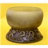 Image 1 : R. LALIQUE MOLDED AND FROSTED SMOKEY GRAY GLASS "LUTTEURS" VASE, French. Circa 1914. Engraved R...