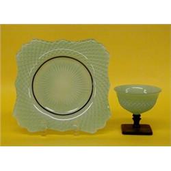 THIRTY-FOUR PIECE ART DECO GLASS TABLE SERVICE, Italian. Circa 1930. Comprising: seventeen sher...