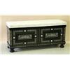 Image 1 : SUPERB IVORY INLAID AND EBONIZED CASSONE, Italian. 19th Century. The rectangular hinged padded...