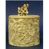 Image 1 : FINELY CARVED IVORY BOX AND COVER, Japanese. Meiji Period. 19th Century. Signed. Of cylindrical...