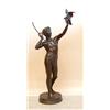 Image 1 : ADOLPHE MARTIAL THABART OU THABARD (French. 1831-1905), "Young Man with Merlin Falcon". Signed...
