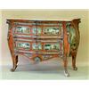 Image 1 : FINE ROCOCO PAINTED CABINET, Italian. 19th Century. The serpentine fronted marble top above a p...