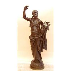CLAUDIUS MARIOTON (French. 1844-1919), "Tyrtee". Signed Marioton and with Societe Des Bronzes D...
