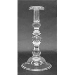 SET OF FOUR STEUBEN CRYSTAL "BALUSTER" CANDLESTICKS, American. Signed. Catalogue No. 7746. Desi...
