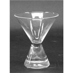 SET OF TWELVE STEUBEN CRYSTAL "TEARDROP" COCKTAIL GLASSES, American. Signed. Catalogue No. 7826...