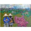 Image 1 : ARMAND GESNER (Haitian. 20th Century), "Farm Scene in Haiti". Signed Gesner Armand l/r., Oil...