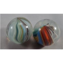 Lot 20: Akro Agate Company. 2 Sparklers. 21/32". M 9.8