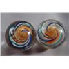 Image 2 : Lot 23: Swirl. Solid Core. Matched Pair. 21/32". M 9.8