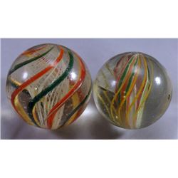 Lot 32: Latticinio Core Swirl and Divided Core Swirl