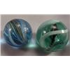 Image 2 : Lot 96: 2 Divided Core Swirls.