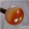Image 3 : Lot 196: Walking Cane with Handcut Agate. Antique. Partridge Wood.
