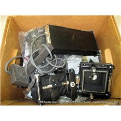 BOX: ELECTRONICS, CAMERA ACCESSORIES, FLOW METERS (print sequence:) 69083