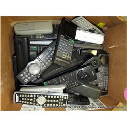 BOX: ASSORTED REMOTE CONTROLS